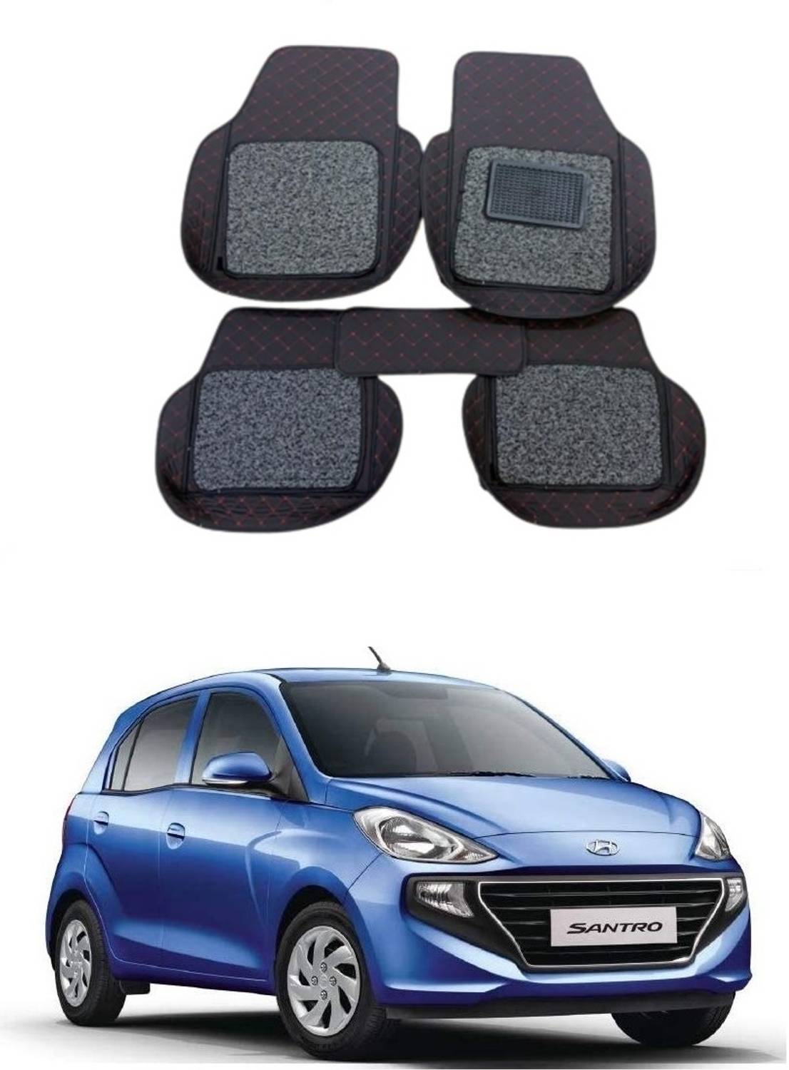 ARNEJA Leatherite 7D Mat For Hyundai Santro