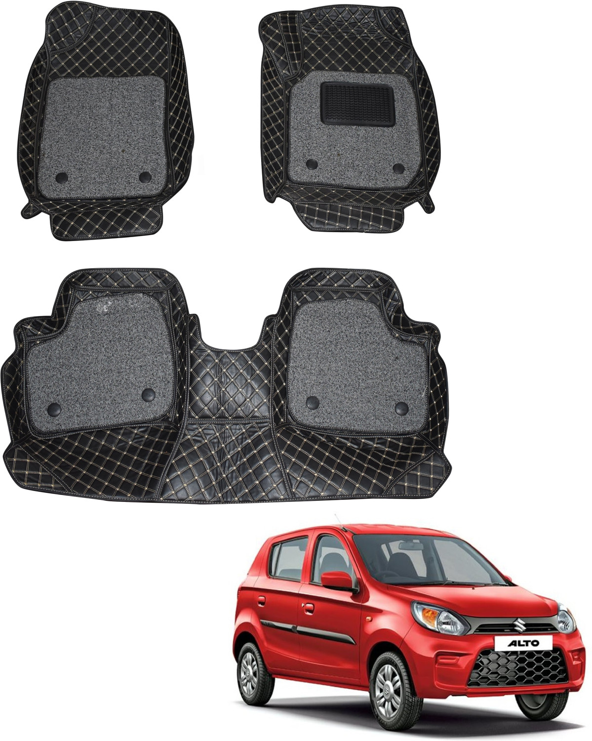 Image of Fit Fly Leather 7D Mat For Maruti Suzuki Alto 800