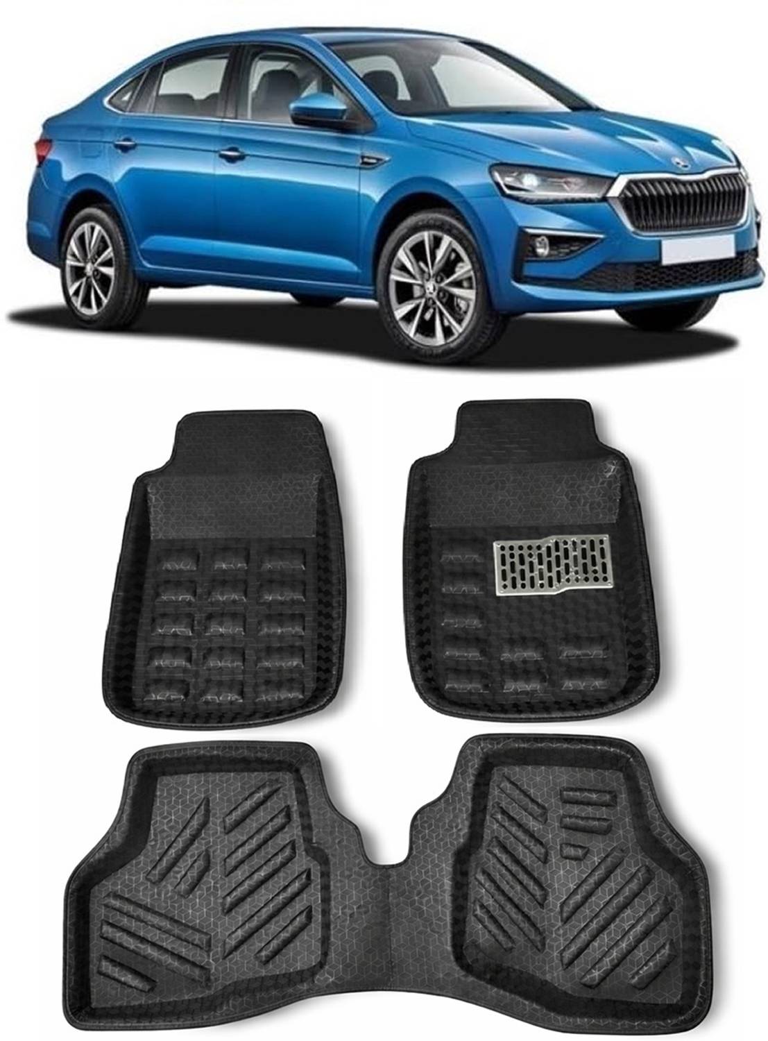 Arnejaa Polyutherine 3D Mat For Skoda Slavia