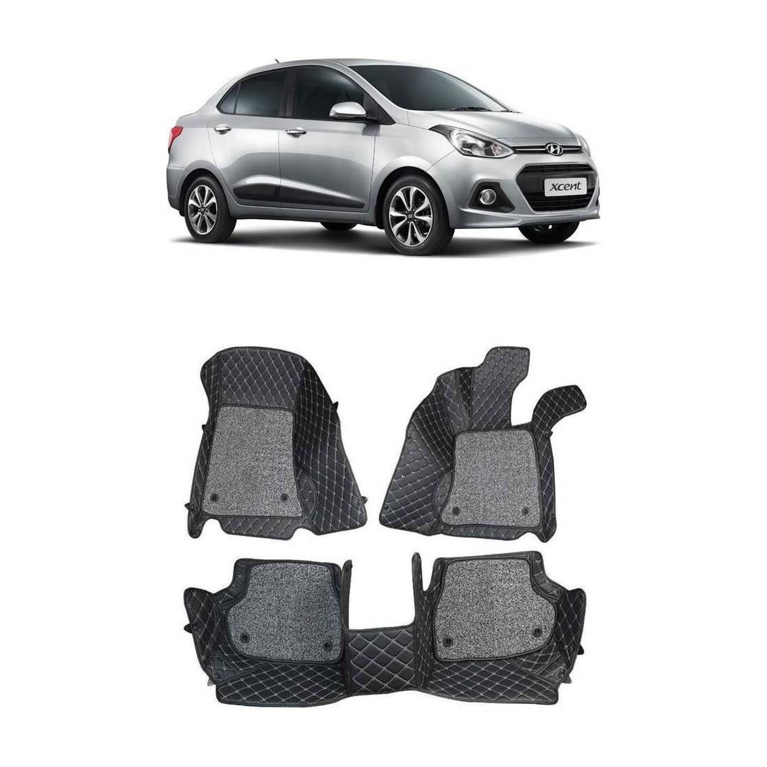 ARNEJA Leatherite 7D Mat For Hyundai Xcent