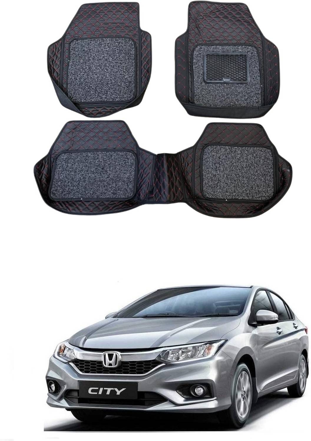 ARNEJA Leatherite 7D Mat For  Honda City