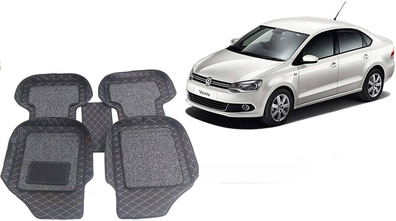 AUTORACE Leatherite 7D Mat For Universal For Car