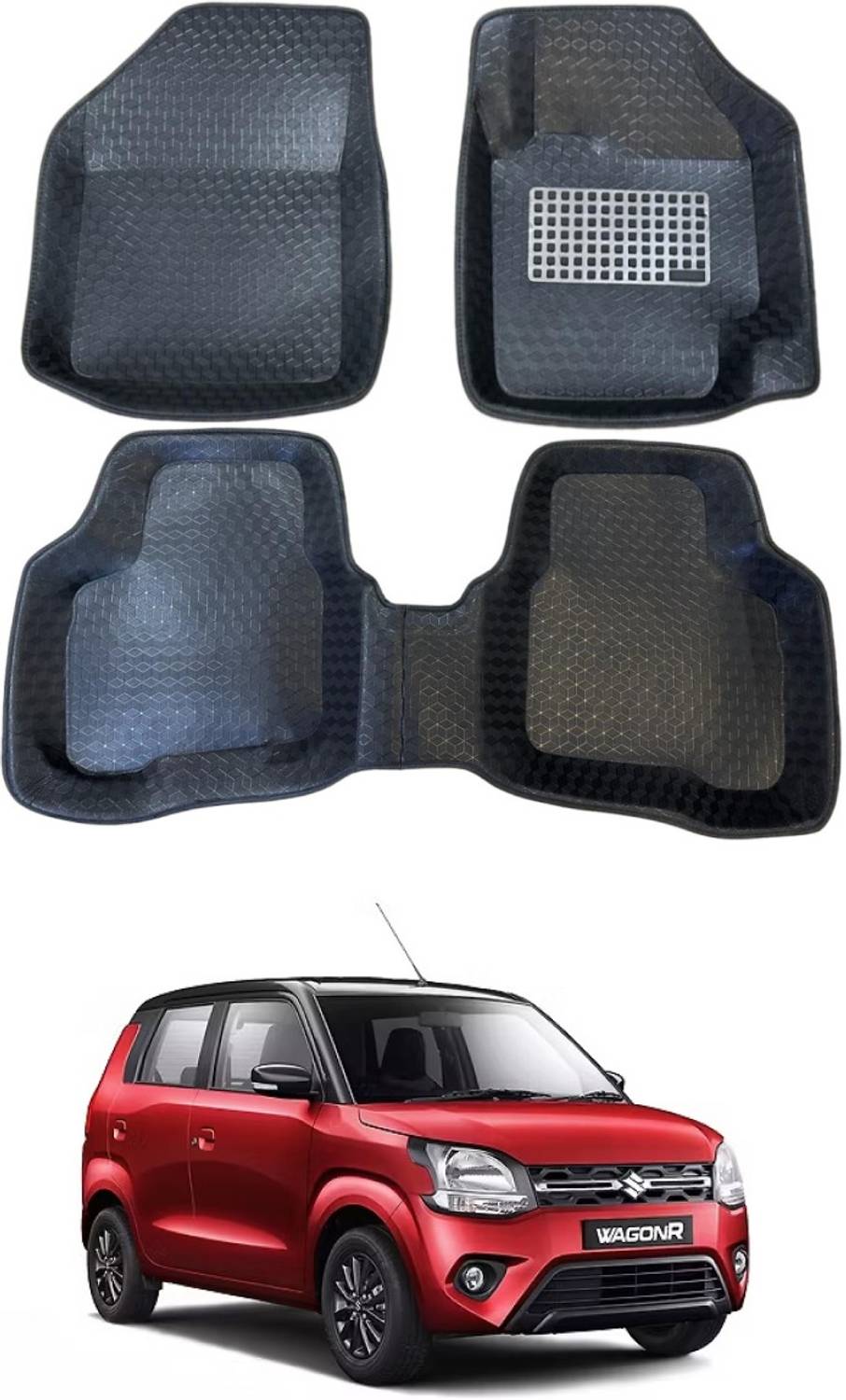 arneja trading company Polyutherine 5D Mat For  Maruti Suzuki Wagon R 1.0