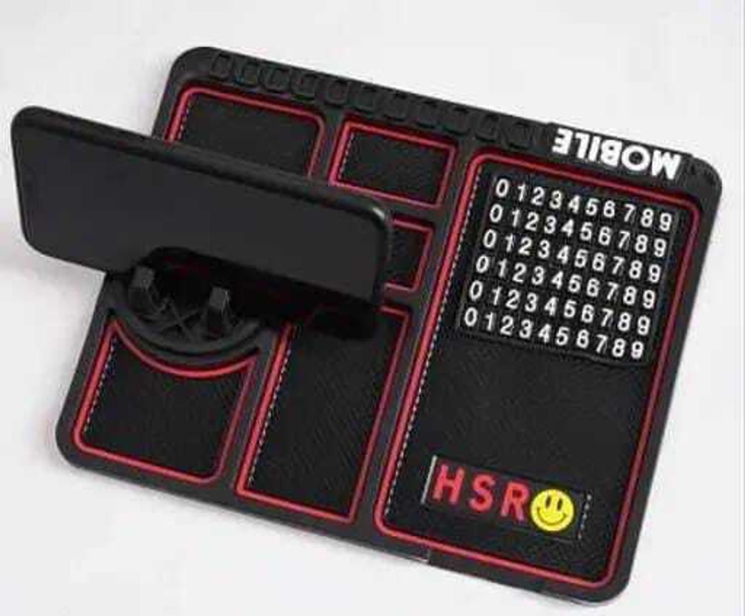 Image of subton Car Dashboard AntiSlip Mat With Mobile Holder|For Vloging+Navigation+Storage Car Dashboard Cover