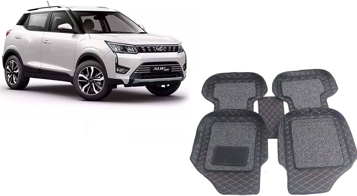AUTORACE Leatherite 7D Mat For Universal For Car