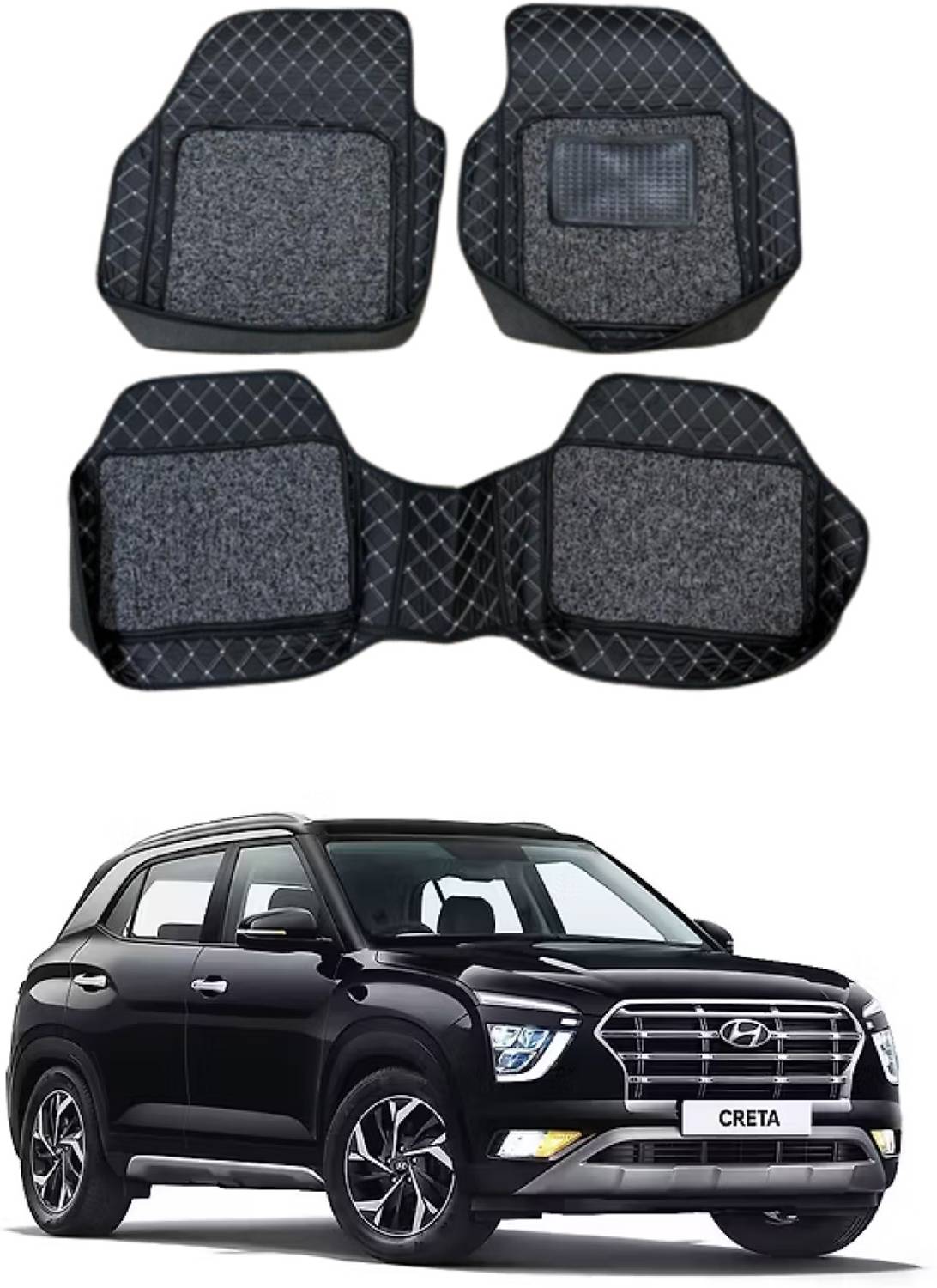 ARNEJA Leatherite 7D Mat For  Hyundai Creta