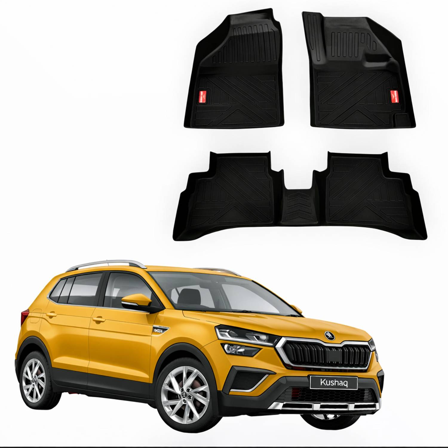 AUTOMOXCO TPV 9D Mat For  Skoda Kushaq