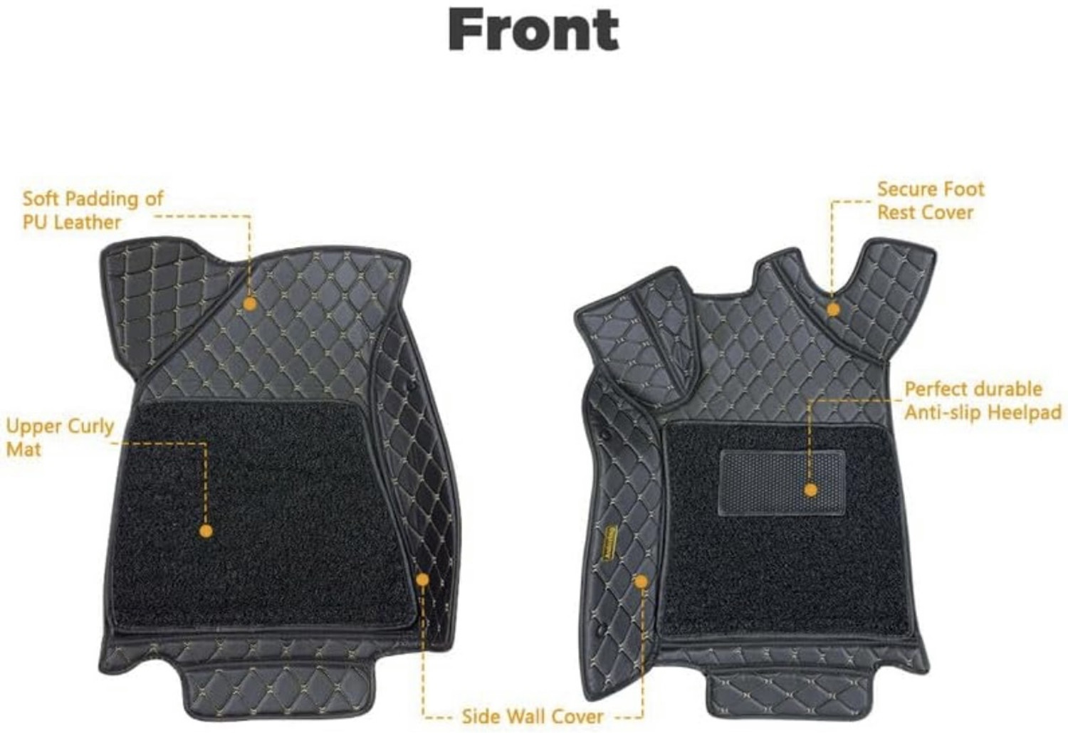 Image of GENFRID Leather, Leatherite 7D Mat For Universal For Car