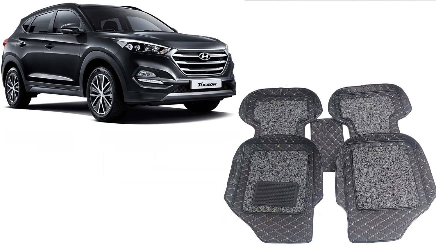 AUTORACE Leatherite 7D Mat For Universal For Car
