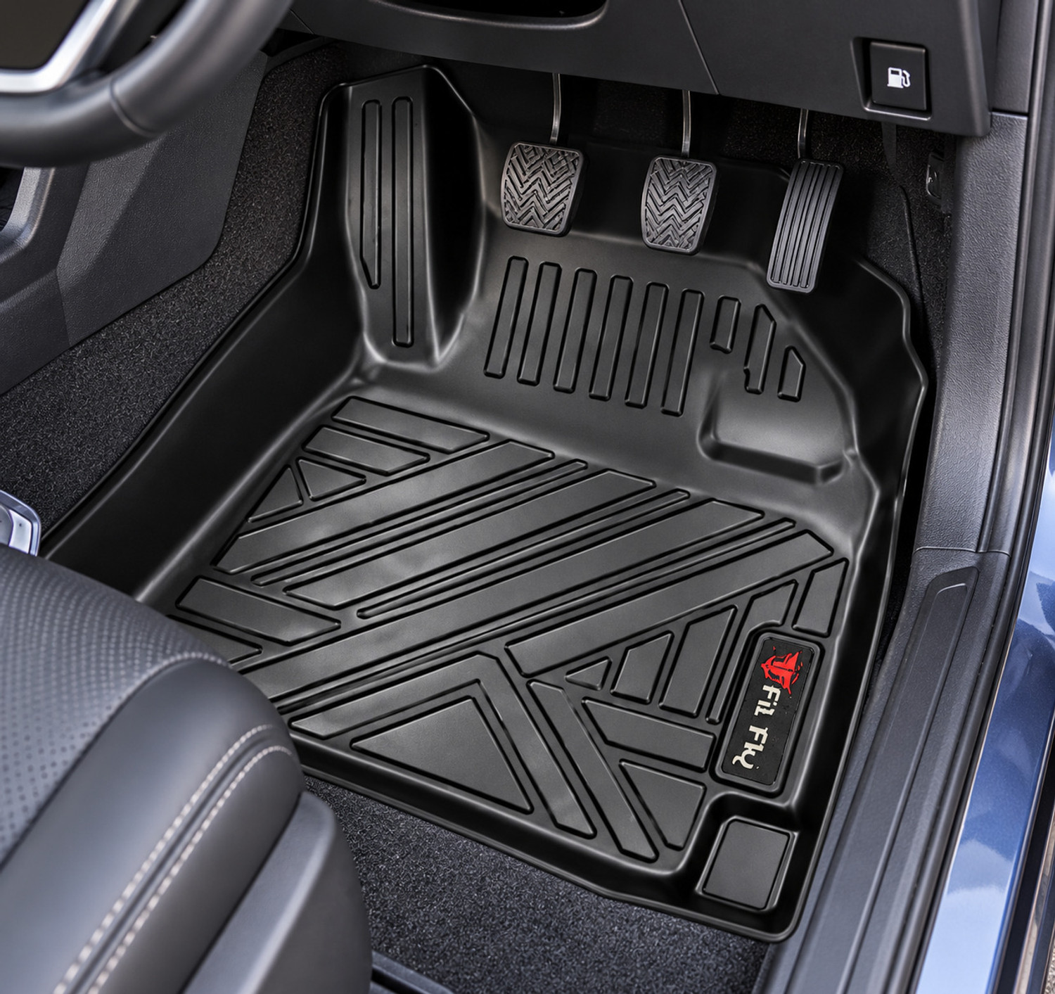 Image of Fit Fly TPV Tray Mat For Tata PUNCH (Black)