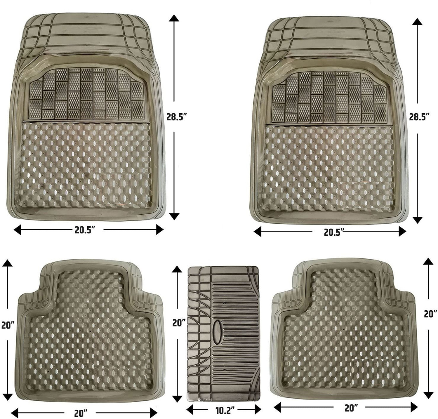 Image of Edylinn PVC, Rubber Standard Mat For Universal For Car