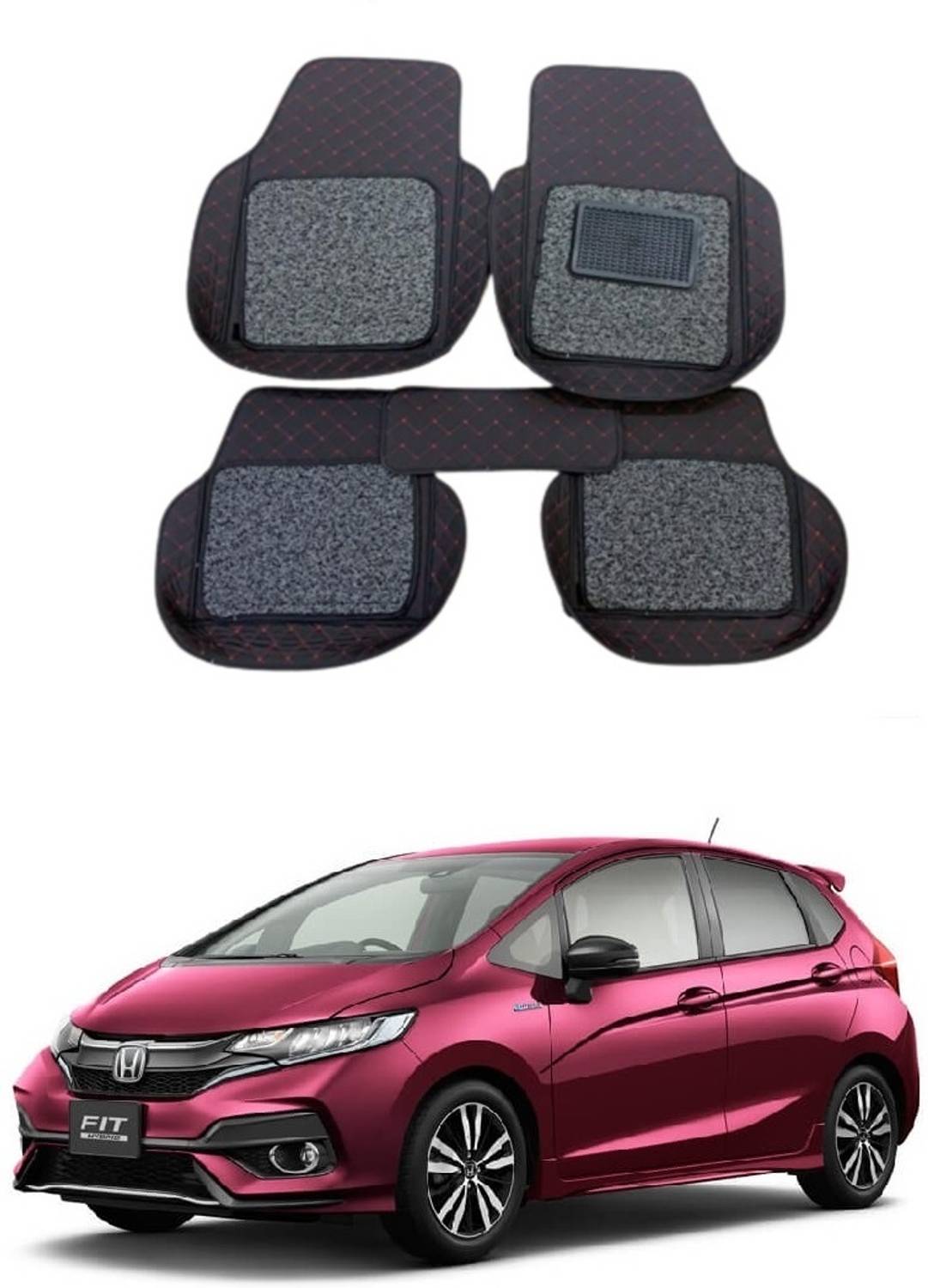 ARNEJA Leatherite 7D Mat For  Honda Jazz