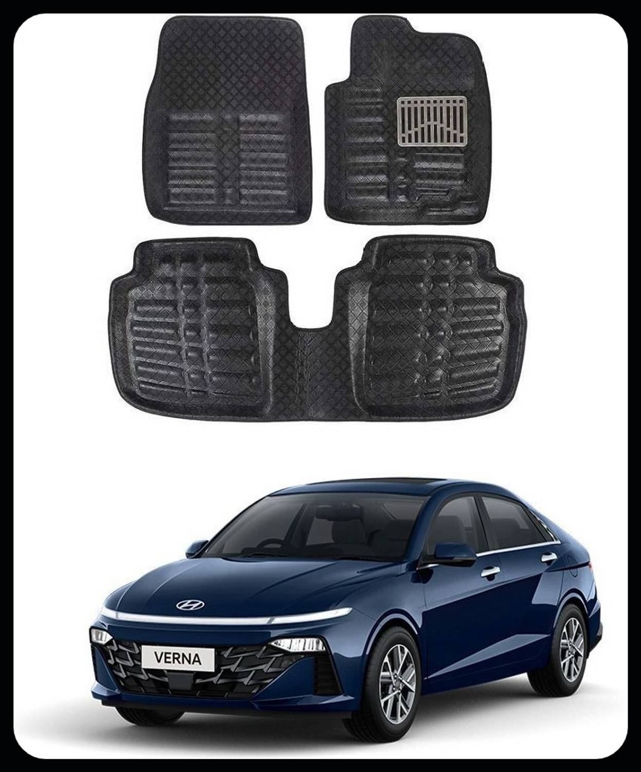 Arnejaa Polyutherine 3D Mat For  Hyundai Verna