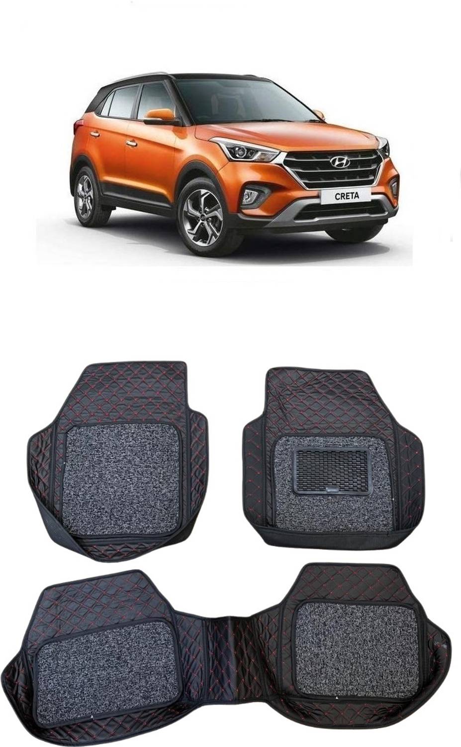 ARNEJA Leatherite 7D Mat For  Hyundai Creta