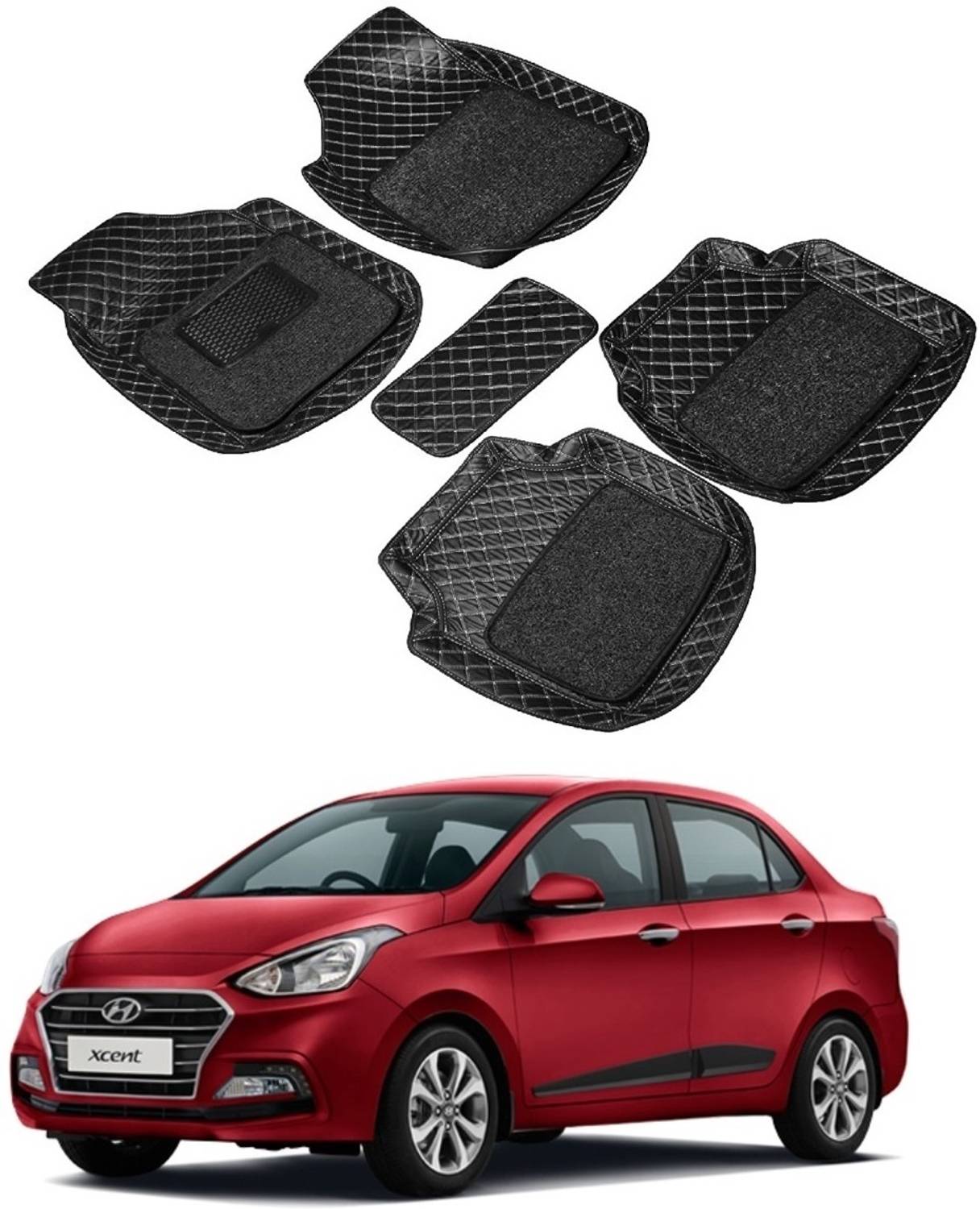 arneja trading company Leatherite 7D Mat For Hyundai Xcent