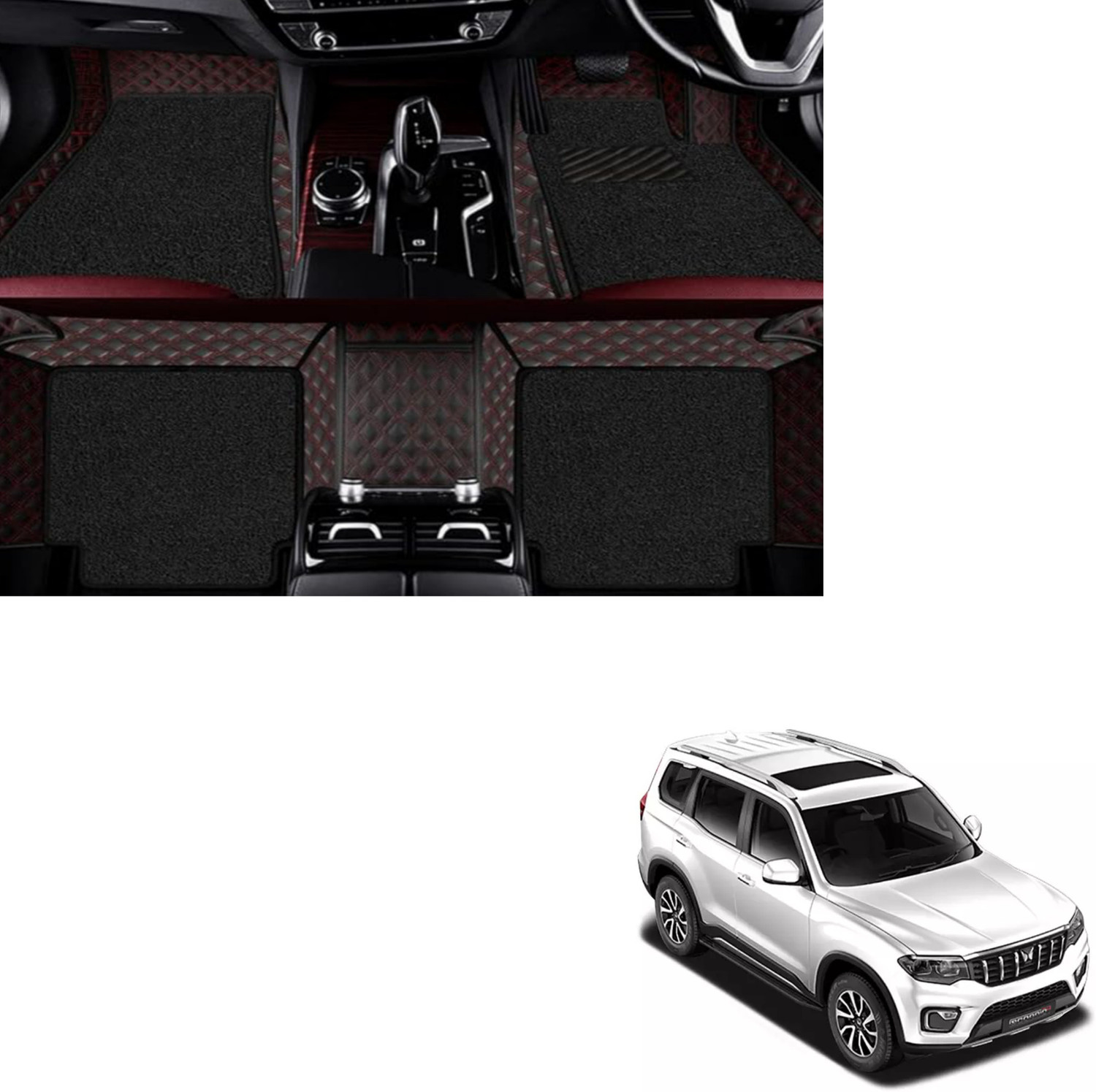Image of Autoclow Leatherite 7D Mat For Mahindra Scorpio N (7 Seater)