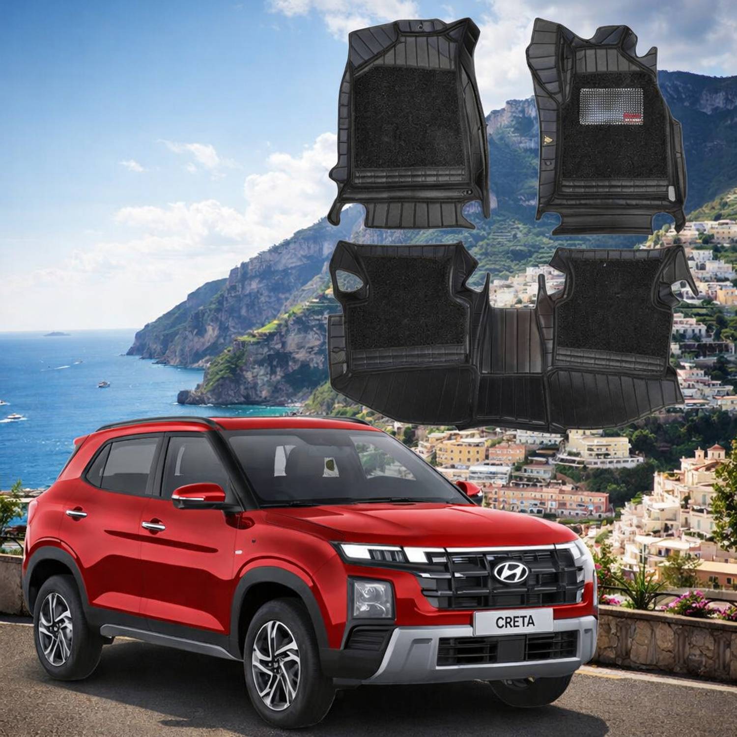 AUTOMOXCO TPV 9D Mat For  Hyundai Creta