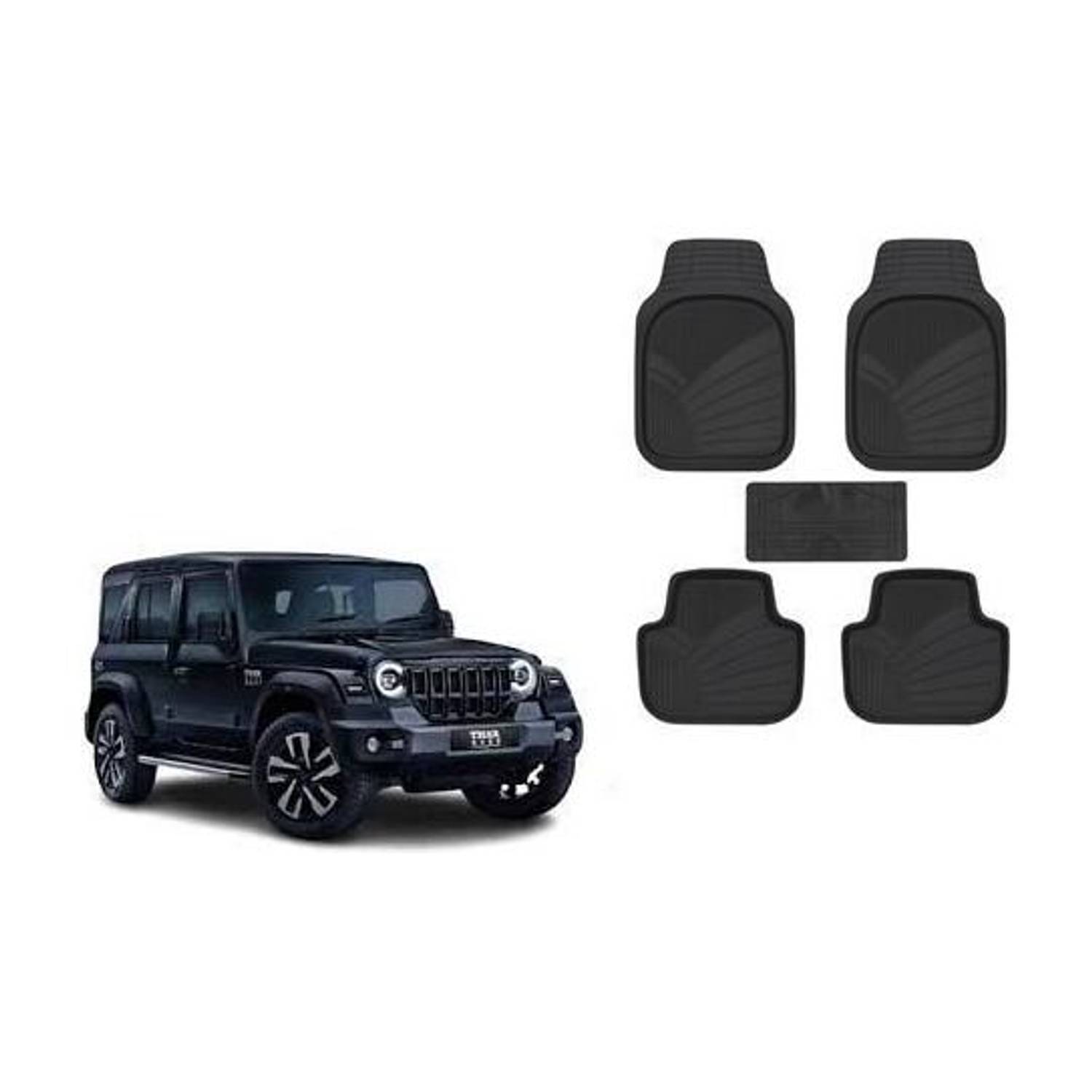 Autorepute Rubber Standard Mat For  Mahindra Thar Roxx
