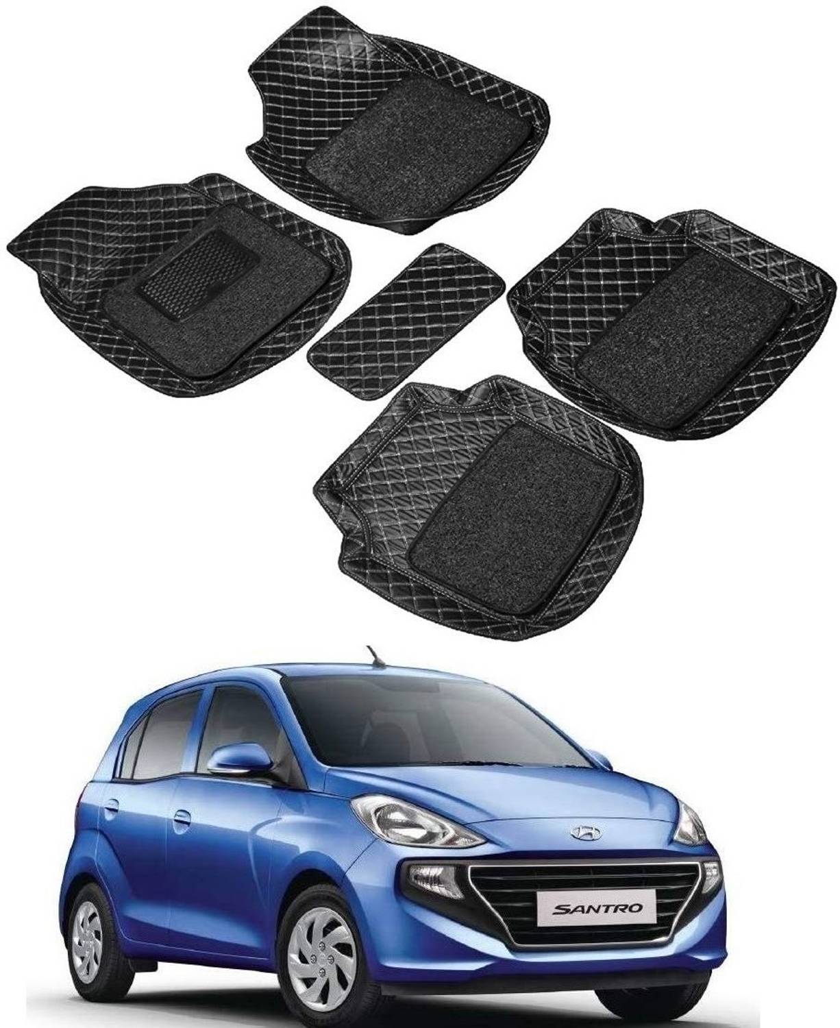 arneja trading company Leatherite 7D Mat For Hyundai Santro