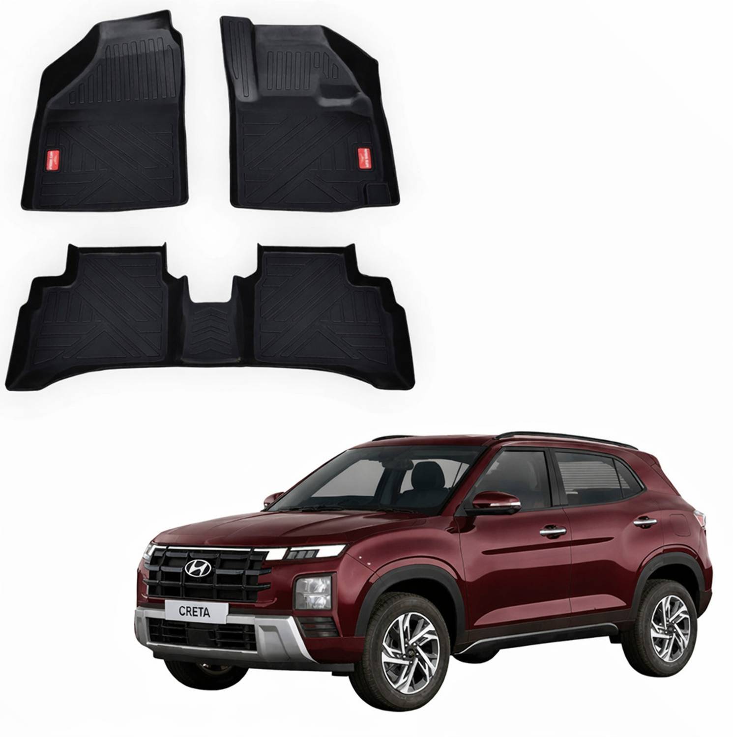 AUTOMOXCO TPV 9D Mat For  Hyundai Creta