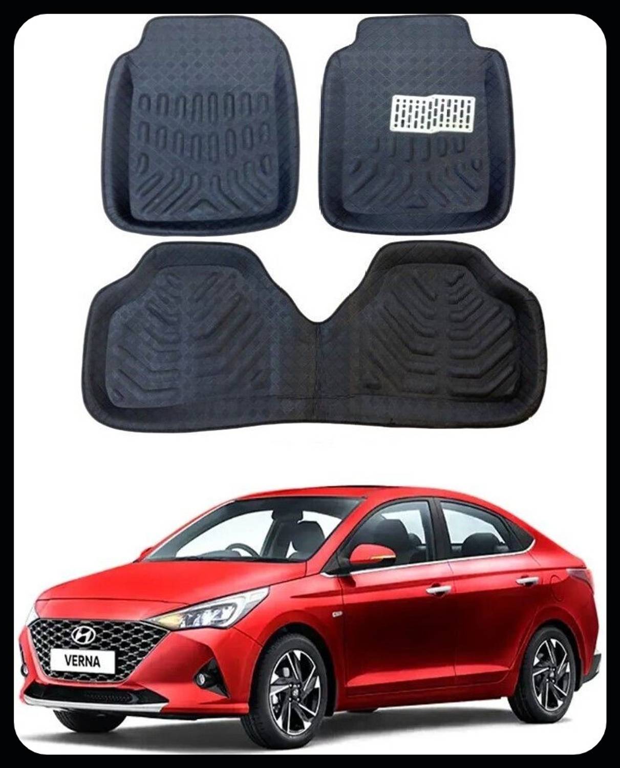 Arnejaa Polyutherine 3D Mat For  Hyundai Verna