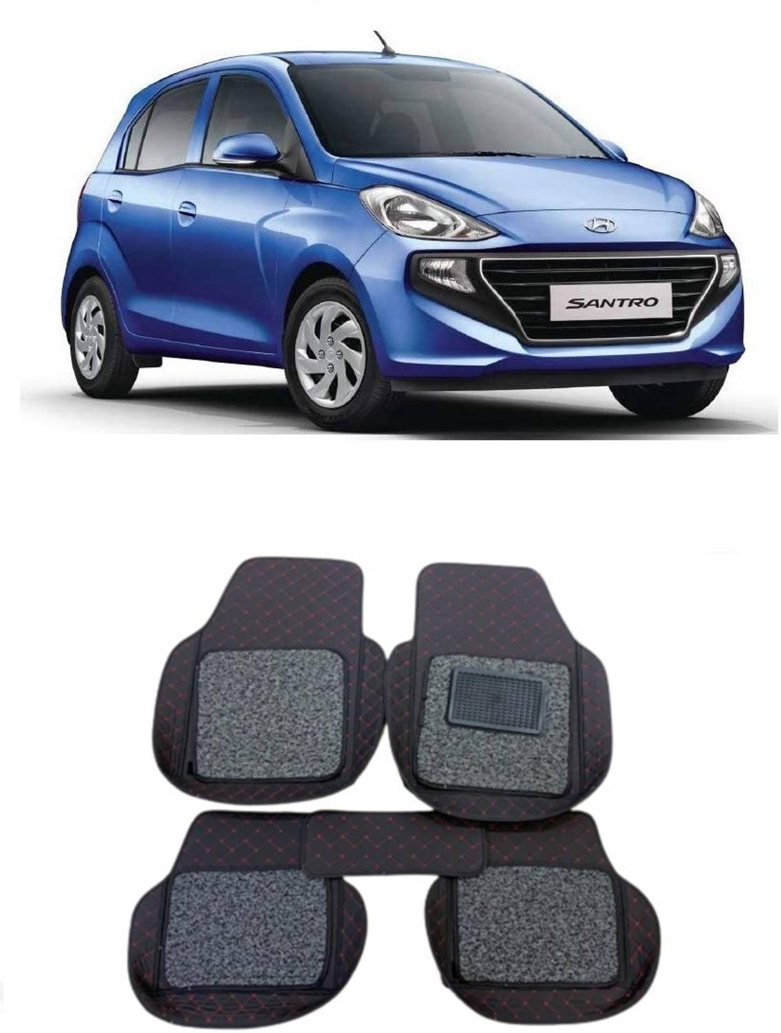 ARNEJA Leatherite 7D Mat For Hyundai Santro