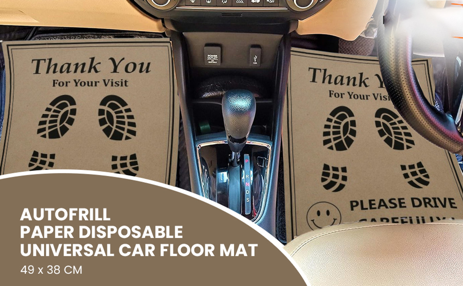 Image of XONYSTAR Paper Disposable Paper Mat For Universal For Car