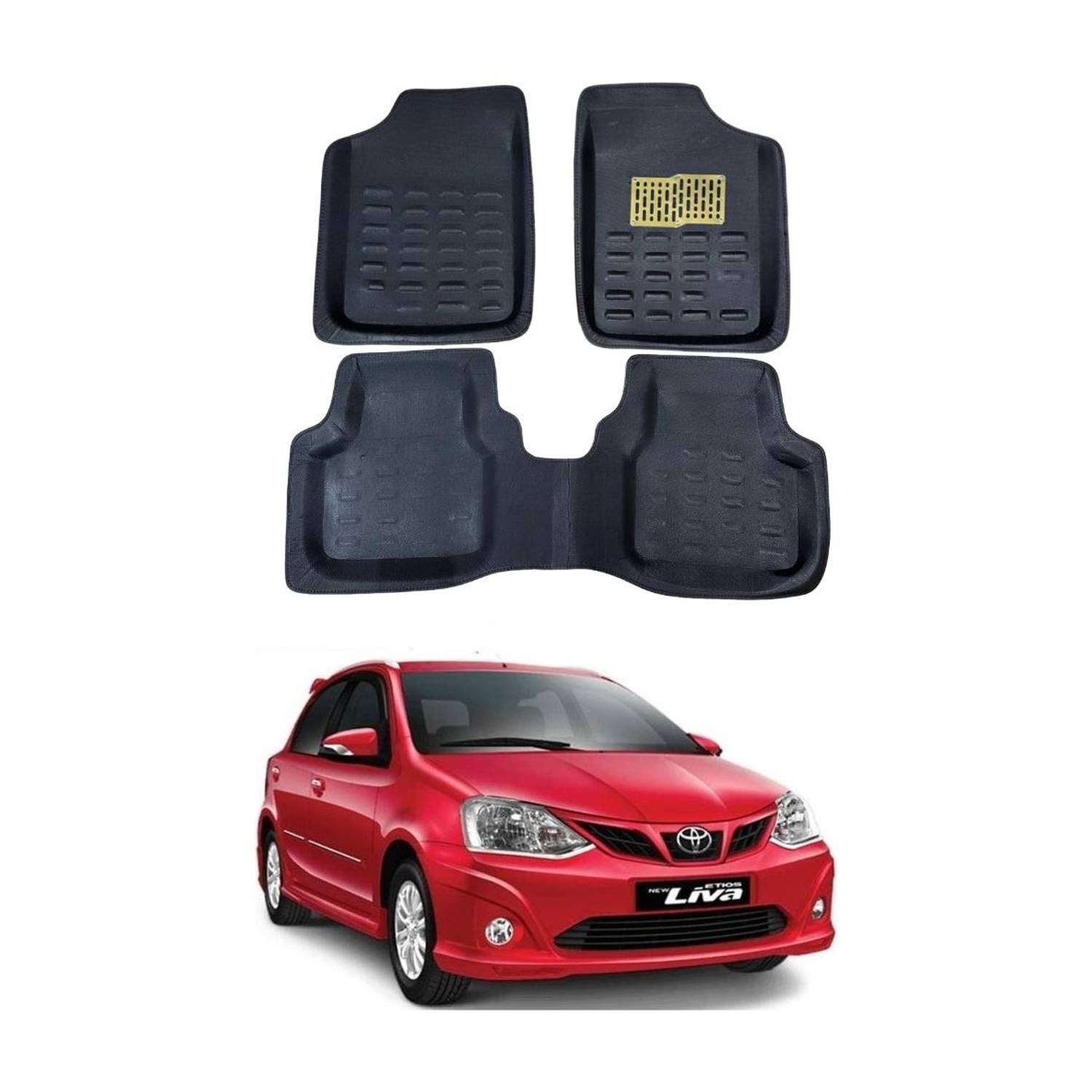 ARNEJA Polyutherine 3D Mat For  Toyota Etios Liva