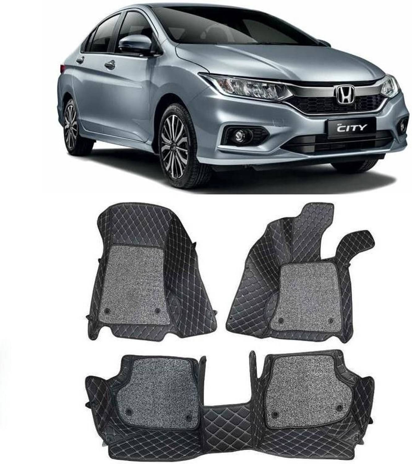 ARNEJA Leatherite 7D Mat For  Honda City