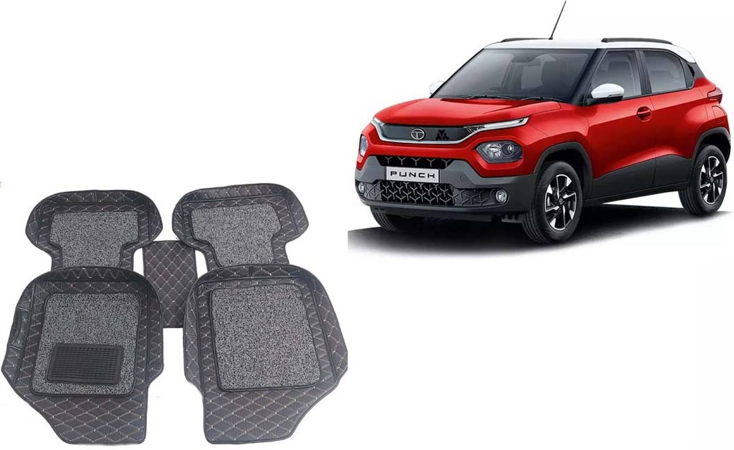 AUTORACE Leatherite 7D Mat For Universal For Car