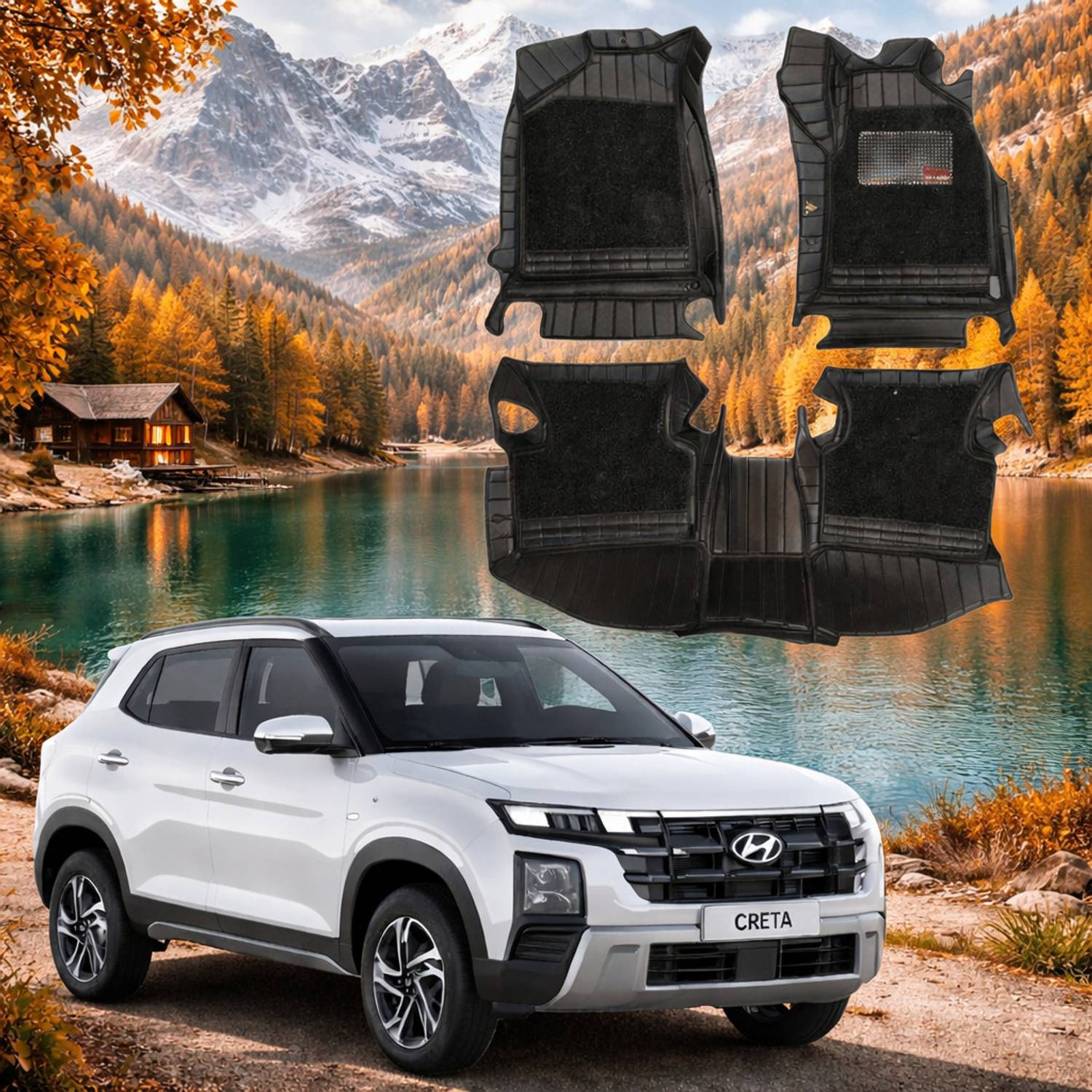 AUTOMOXCO TPV 9D Mat For Hyundai Creta