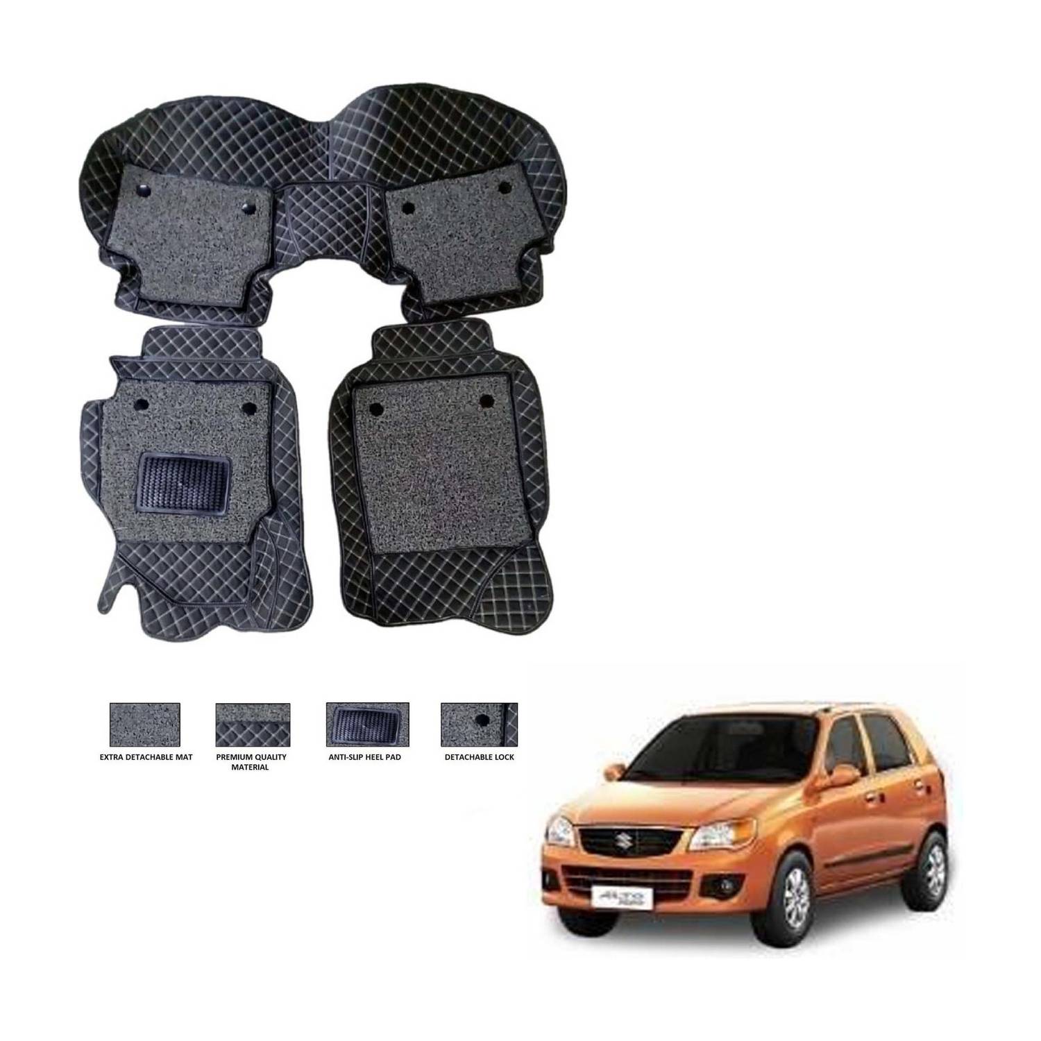 AUTORACE Leatherite, PVC, EVA 7D Mat For Maruti Suzuki Alto K10