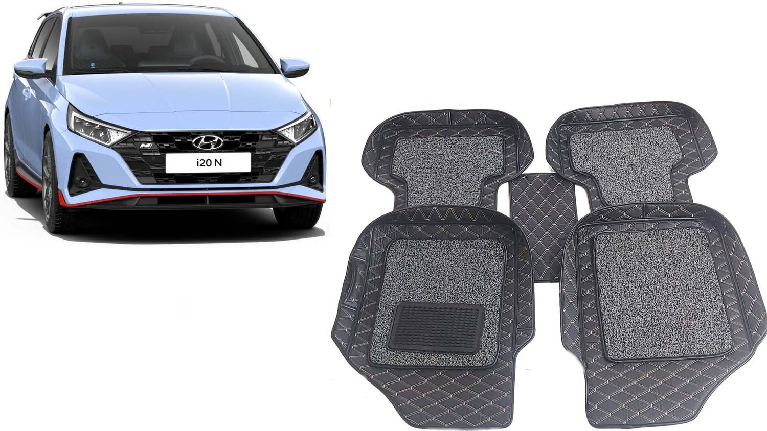 AUTORACE Leatherite 7D Mat For Universal For Car