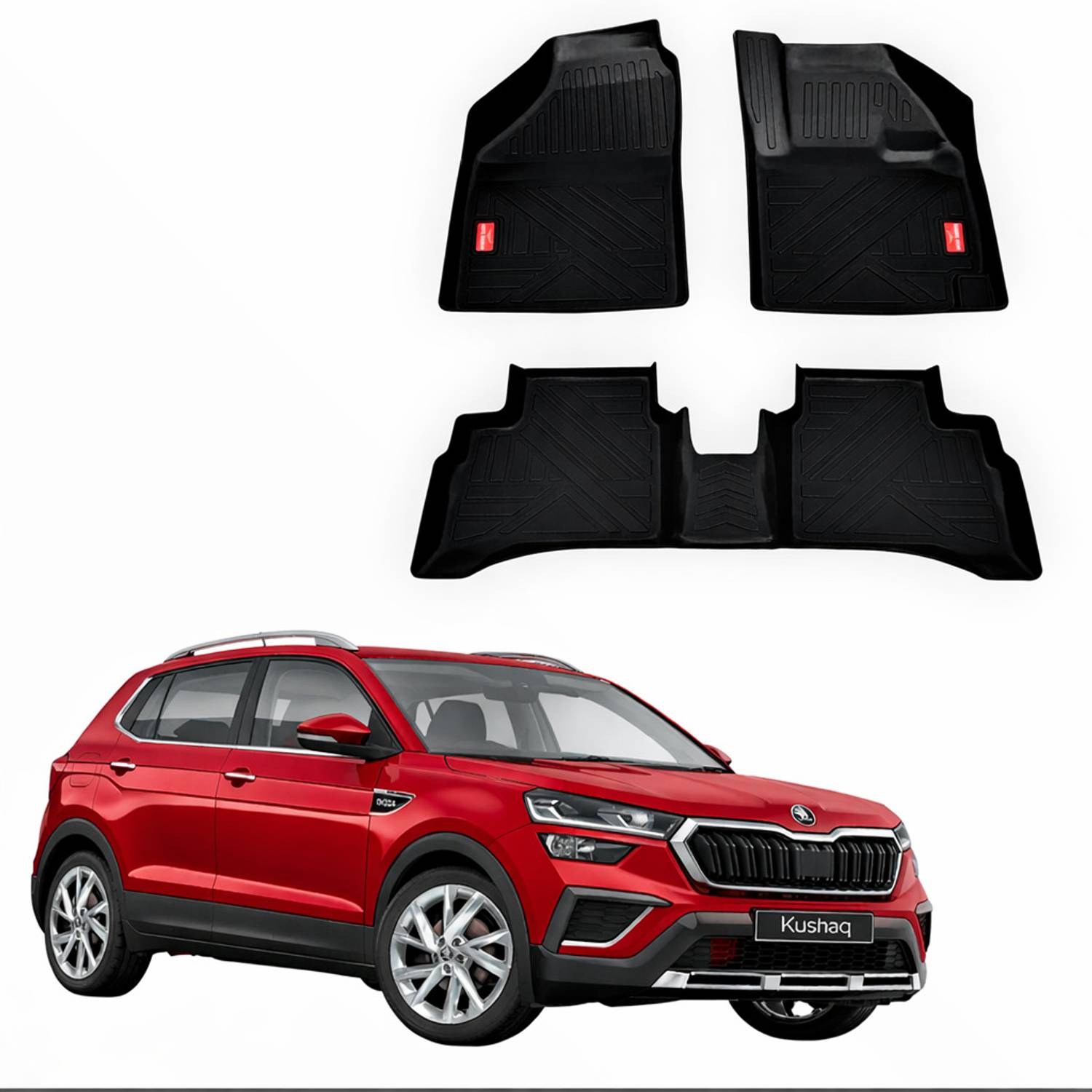 AUTOMOXCO TPV 9D Mat For  Skoda Kushaq