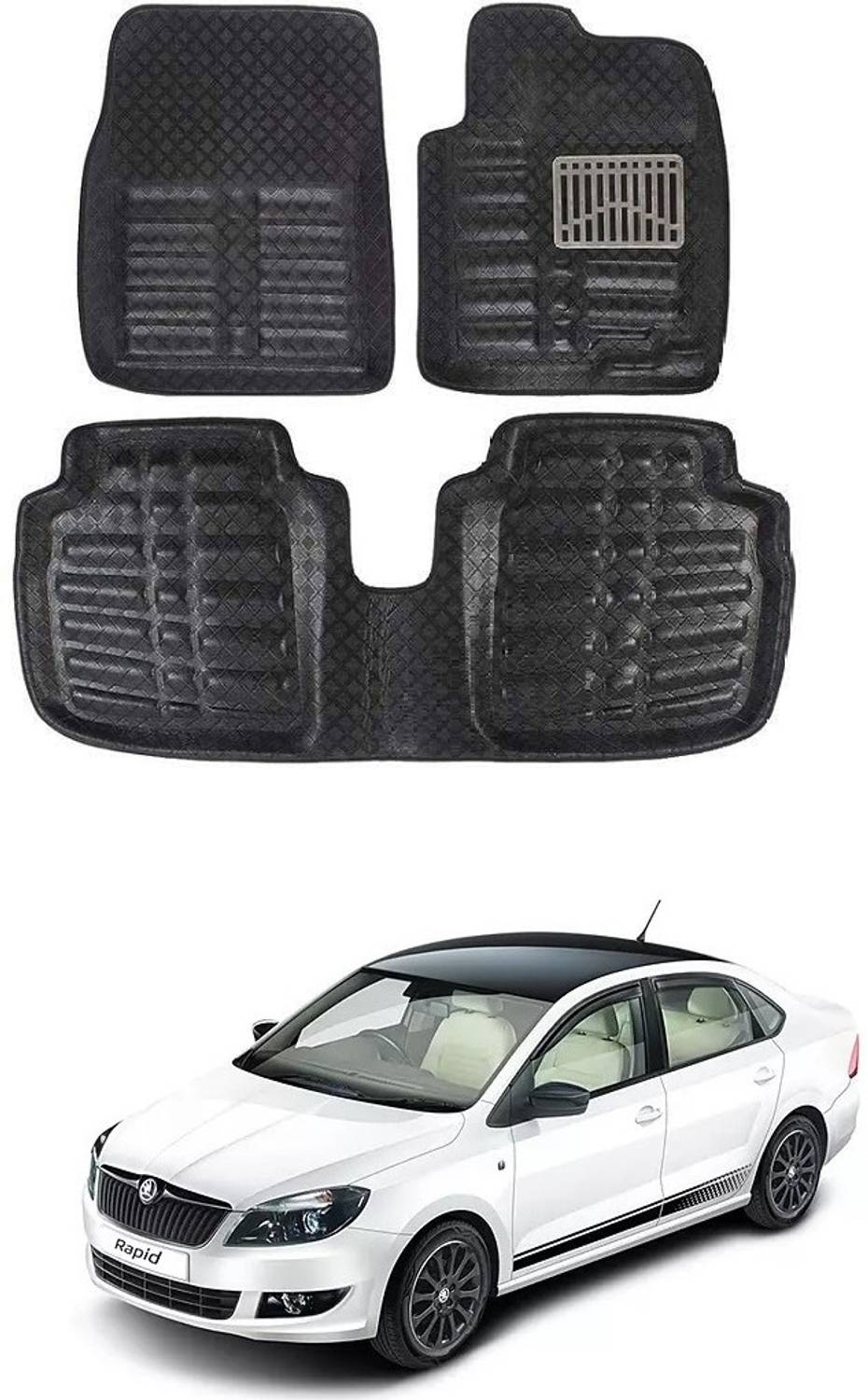 arneja trading company Polyutherine 3D Mat For Skoda Rapid