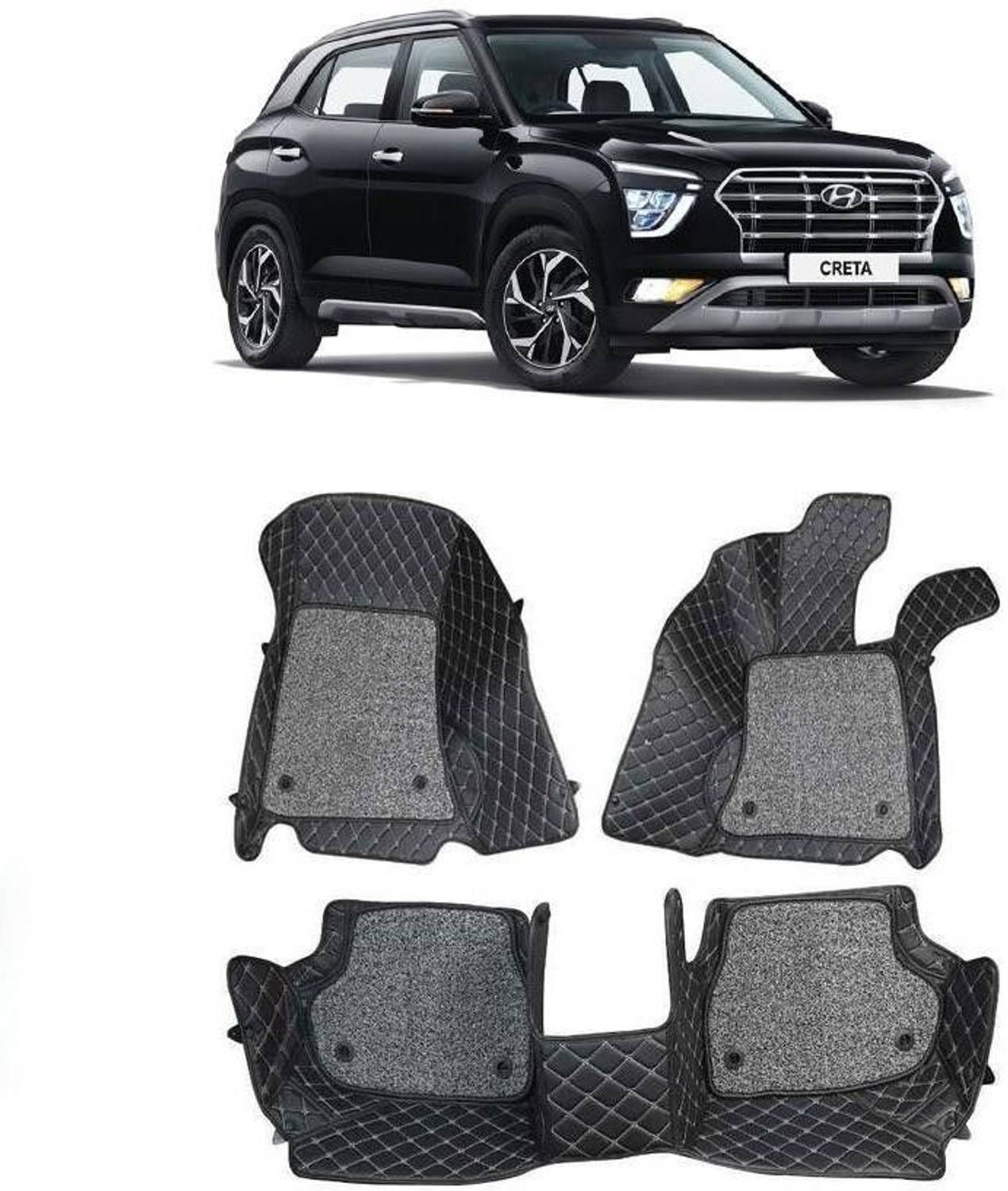 ARNEJA Leatherite 7D Mat For Hyundai Creta