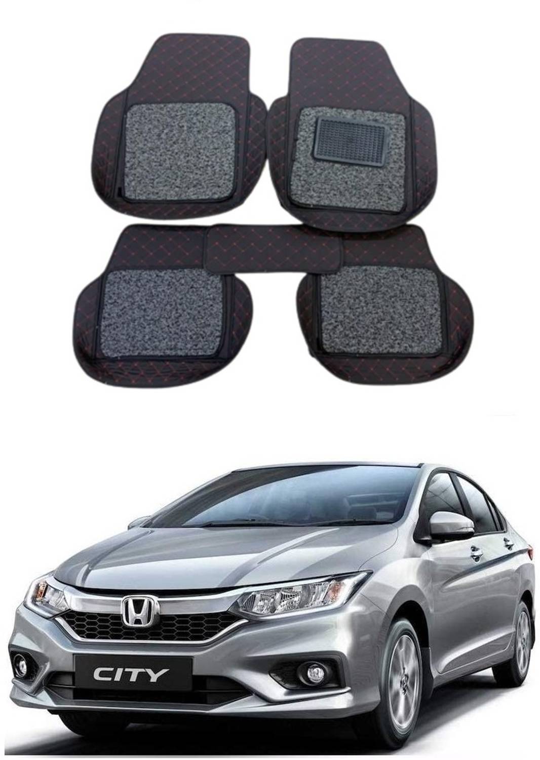 ARNEJA Leatherite 7D Mat For Honda City