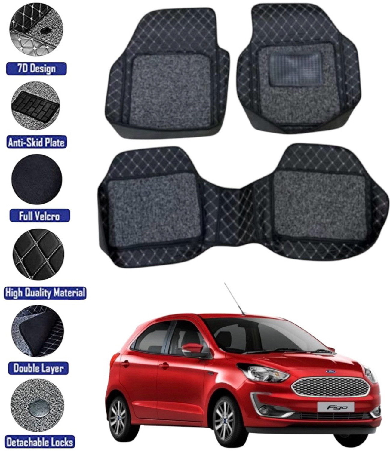 Image of GENFRID Leather 7D Mat For Ford Figo Aspire