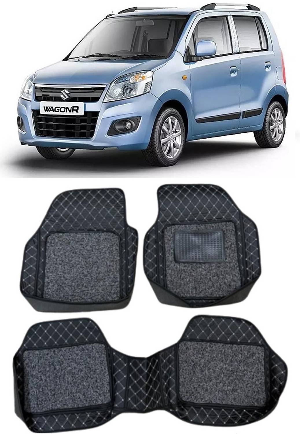 ARNEJA Leatherite 7D Mat For Maruti Suzuki WagonR