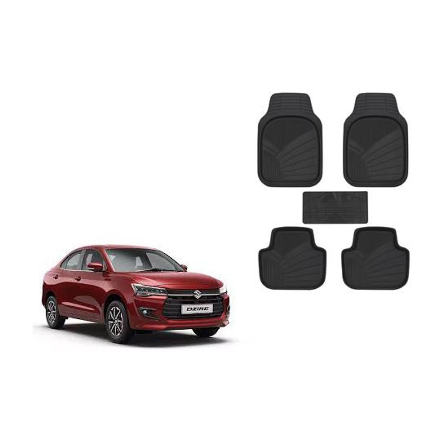 Autorepute Rubber Standard Mat For  Maruti Suzuki New Dzire