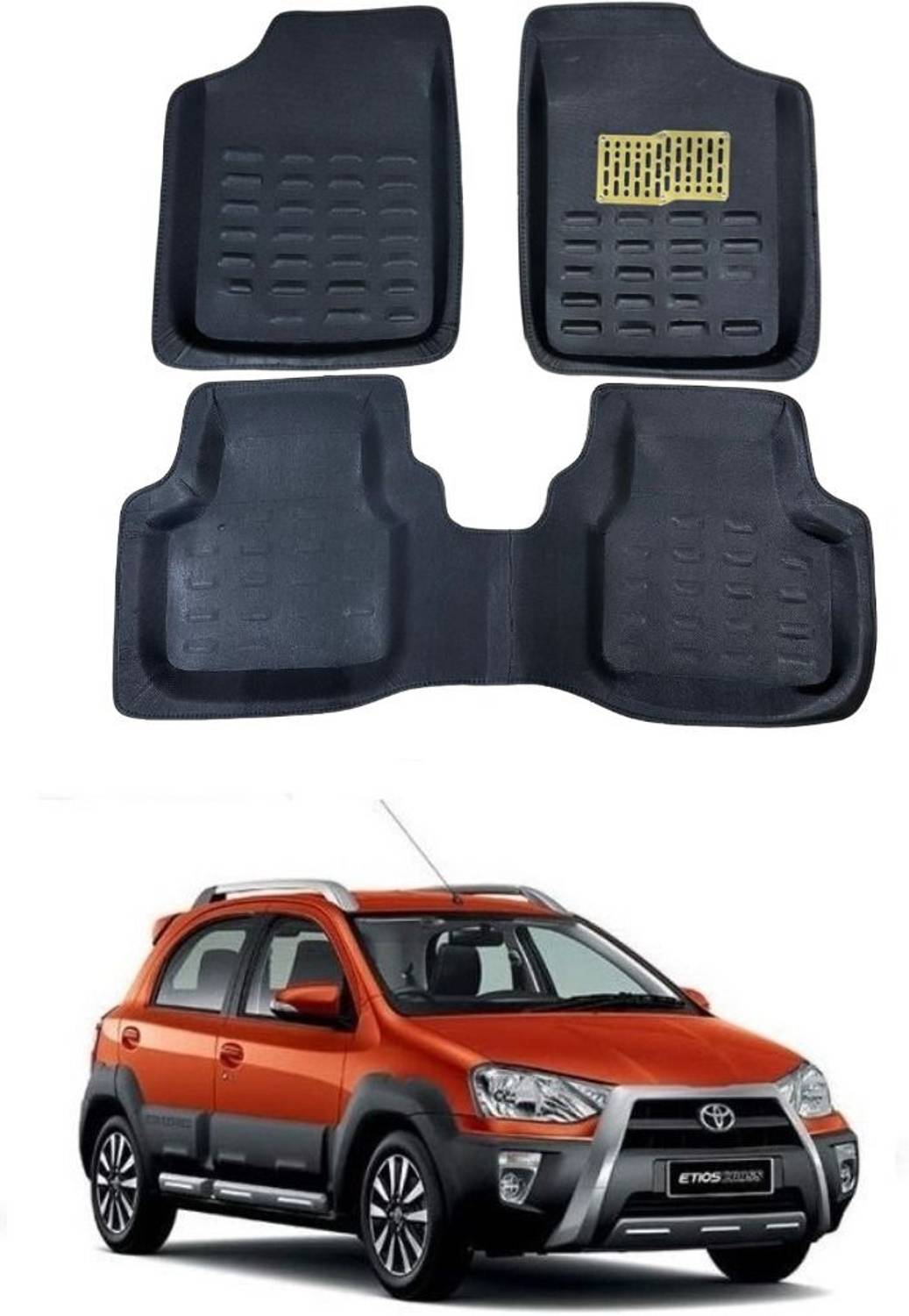 ARNEJA Polyutherine 3D Mat For Toyota Etios Cross