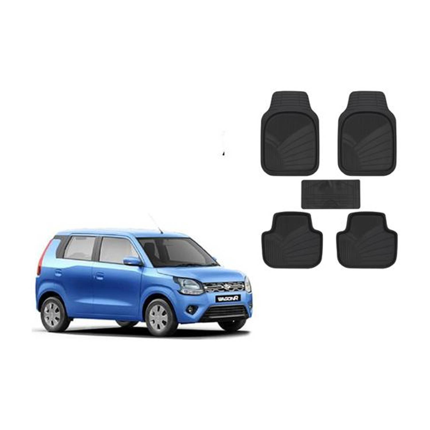 Autorepute Rubber Standard Mat For  Maruti Suzuki WagonR