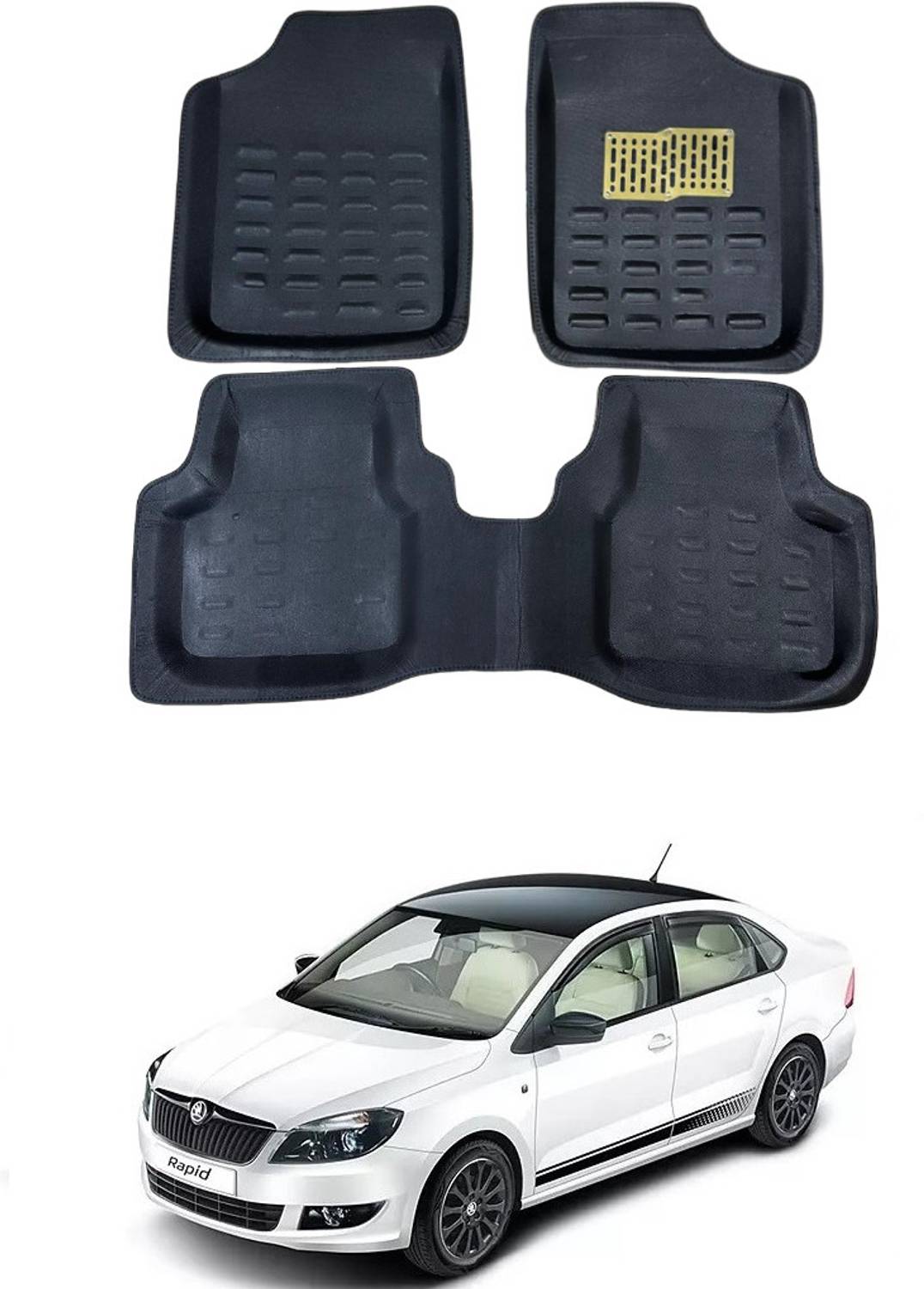 arneja trading company Polyutherine 3D Mat For Skoda Rapid