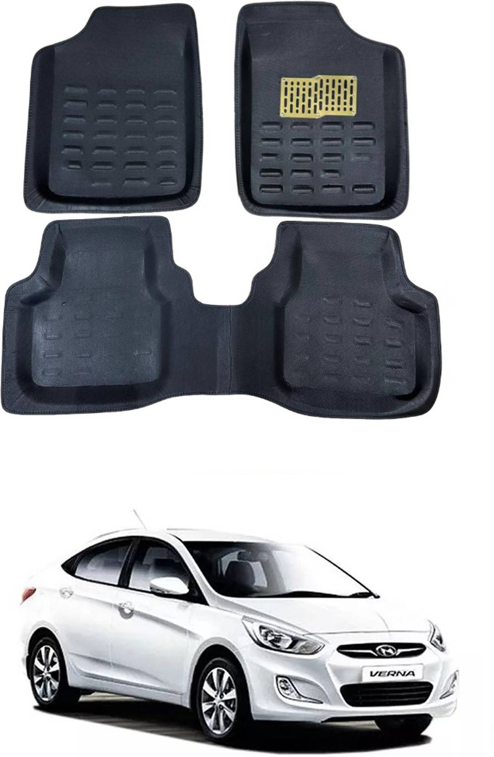 ARNEJA Polyutherine 3D Mat For Hyundai Verna Fluidic