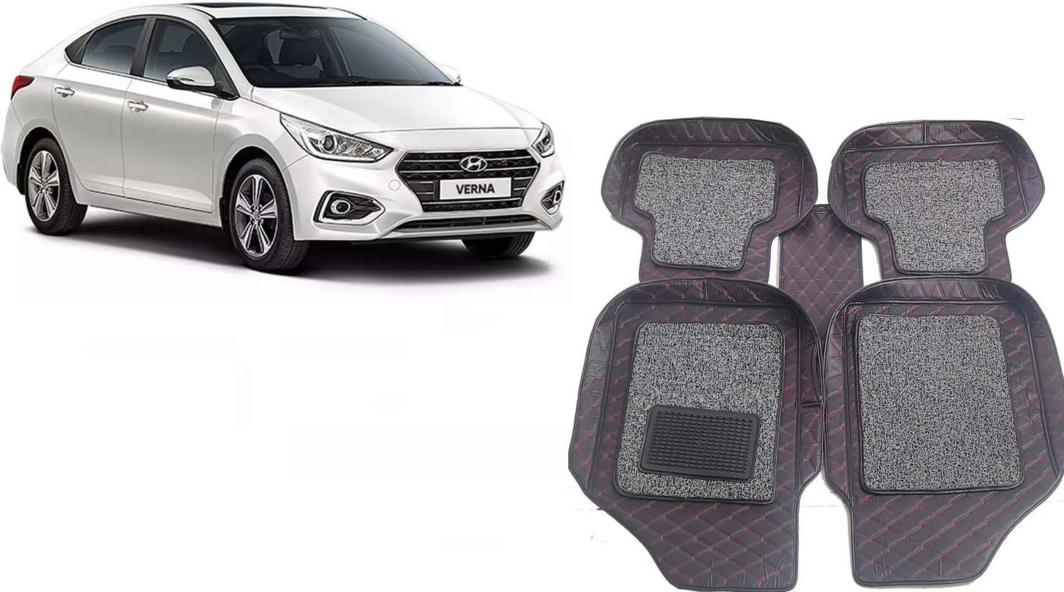 AUTORACE Leatherite 7D Mat For Hyundai Verna