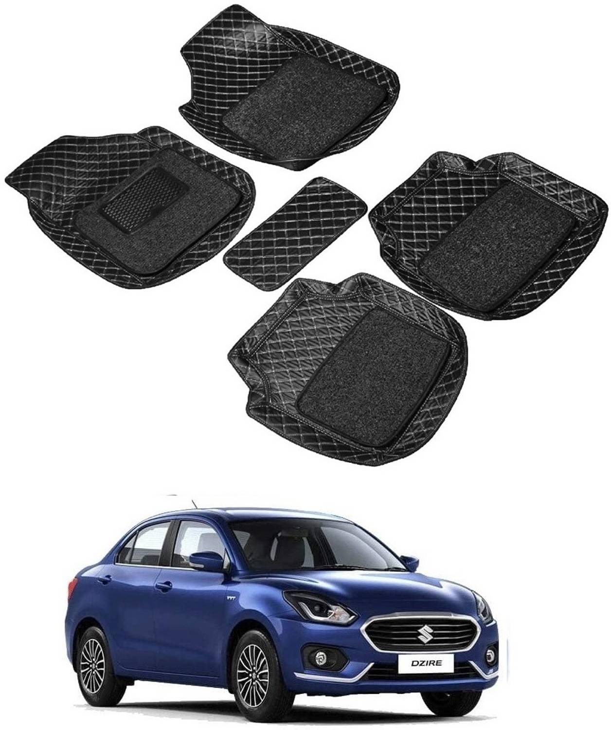 ARNEJA Leatherite 7D Mat For Maruti Suzuki New Dzire