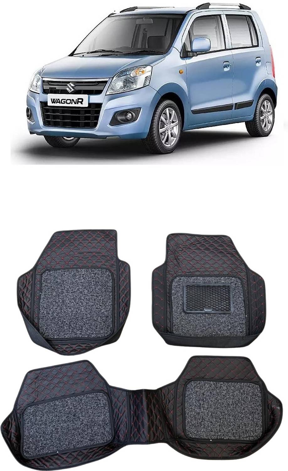 ARNEJA Leatherite 7D Mat For Maruti Suzuki WagonR