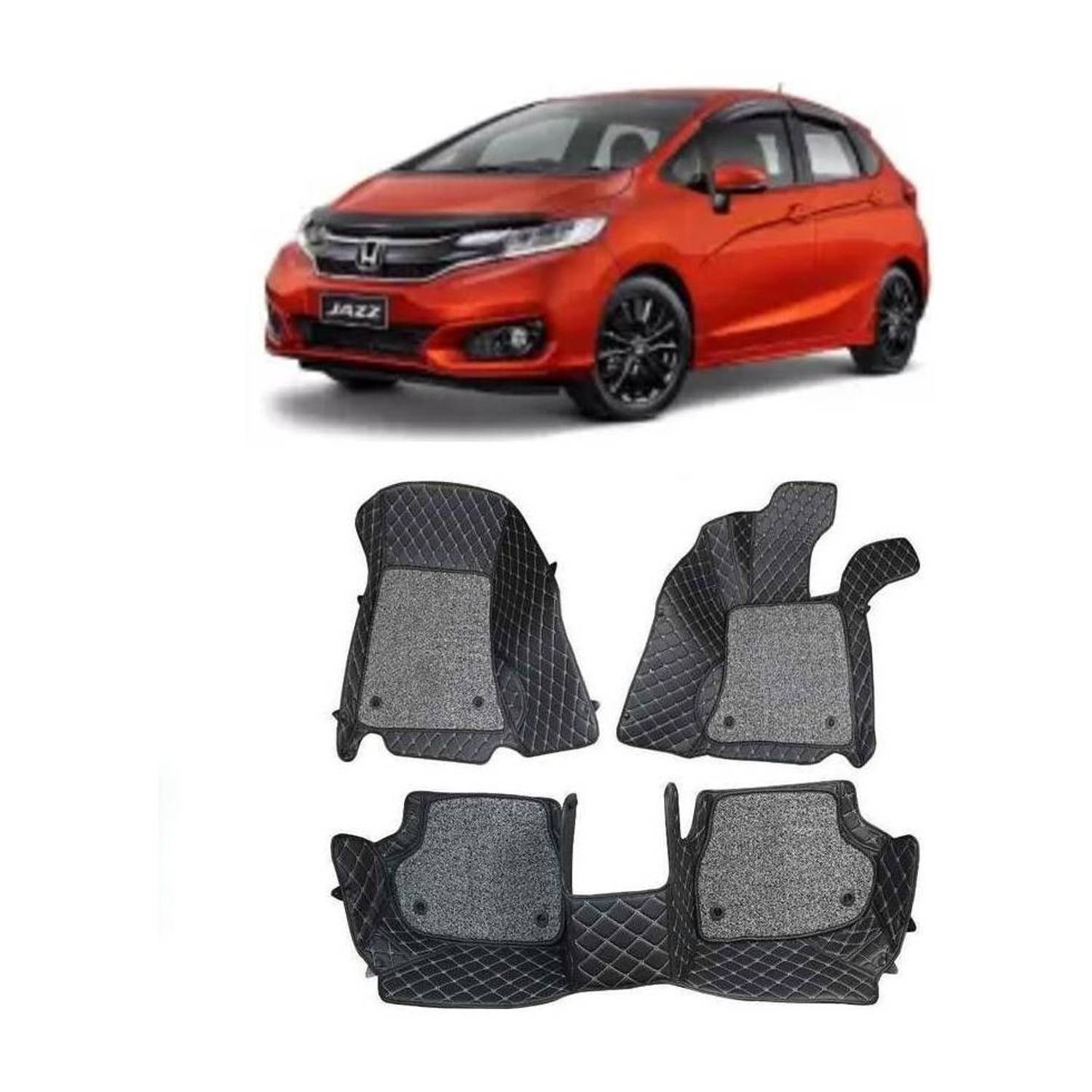 ARNEJA Leatherite 7D Mat For Honda Jazz