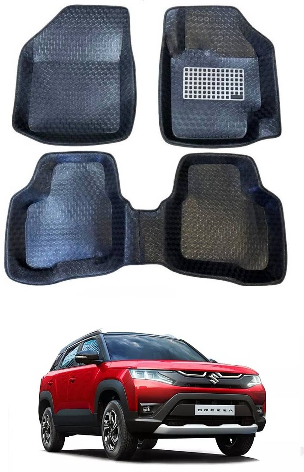 arneja trading company Polyutherine 5D Mat For  Maruti Suzuki New Brezza