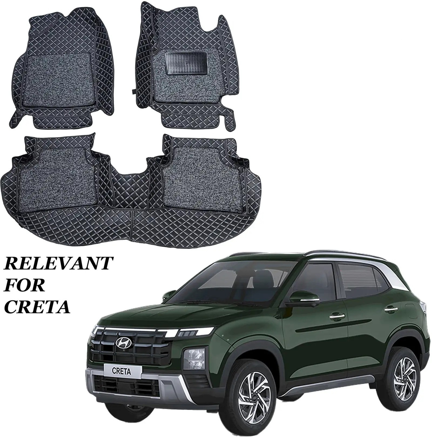 Image of Drizon Leatherite 7D Mat For Hyundai Creta